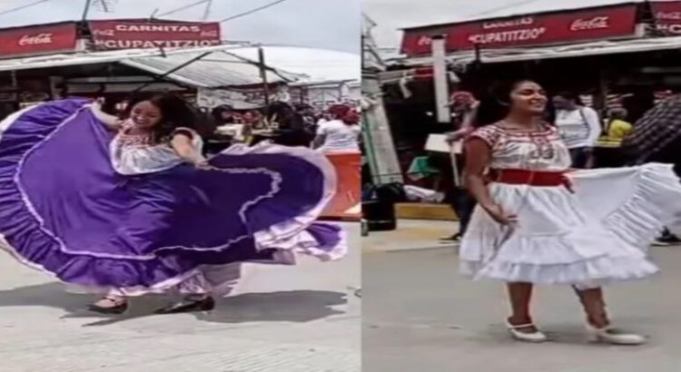 Chicas en Ecatepec bailan en la calle para titularse