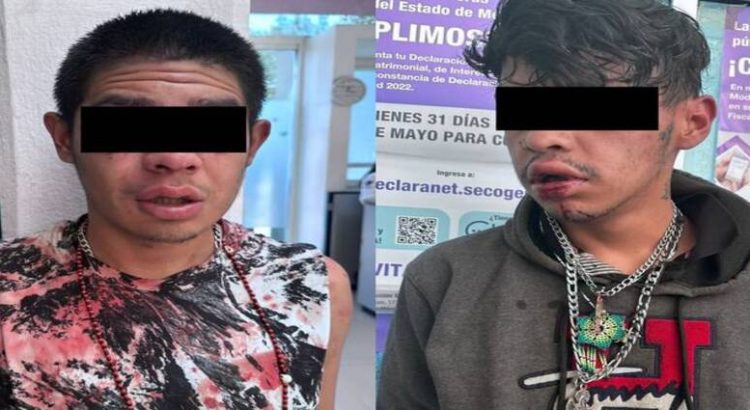 Detienen a 2 sujetos acusados de robo a repartidor en Ecatepec