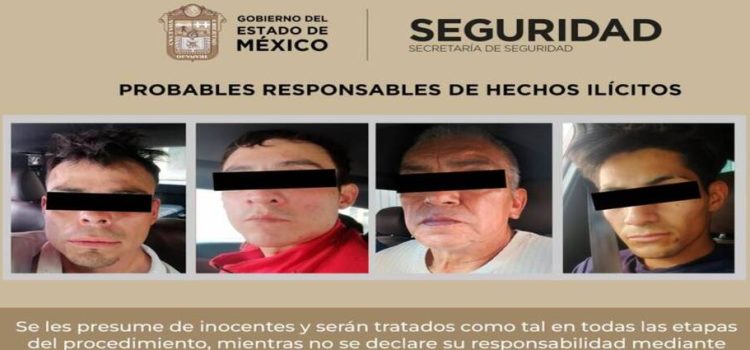 Detienen a 4 presuntos integrantes de Peligrosa Célula Delictiva de Tepito en Ecatepec