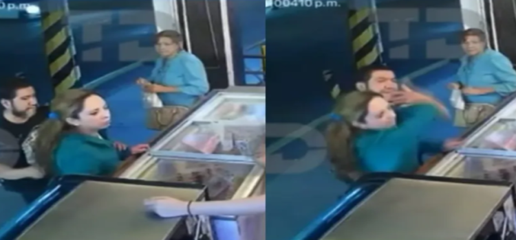 Enfermera causa destrozos por ataque de celos en heladería de Ecatepec