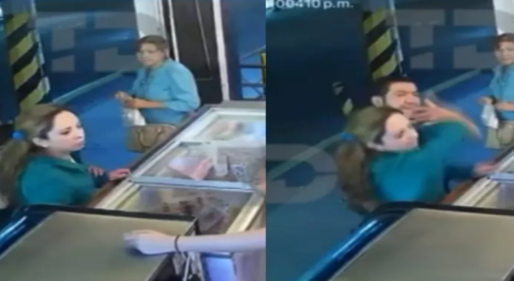 Enfermera causa destrozos por ataque de celos en heladería de Ecatepec