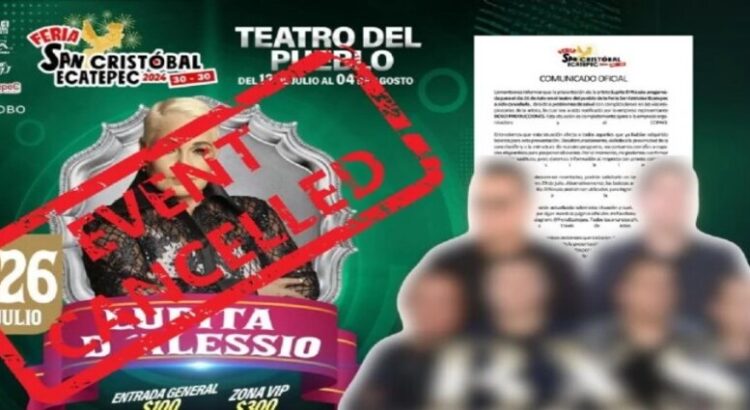 Lupita D’Alessio cancela su participación en la Feria de Ecatepec