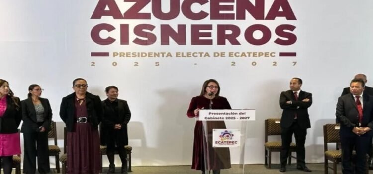 Alcaldesa Azucena Cisneros presenta gabinete para el periodo 2025-2027 en Ecatepec