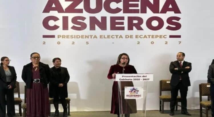 Alcaldesa Azucena Cisneros presenta gabinete para el periodo 2025-2027 en Ecatepec