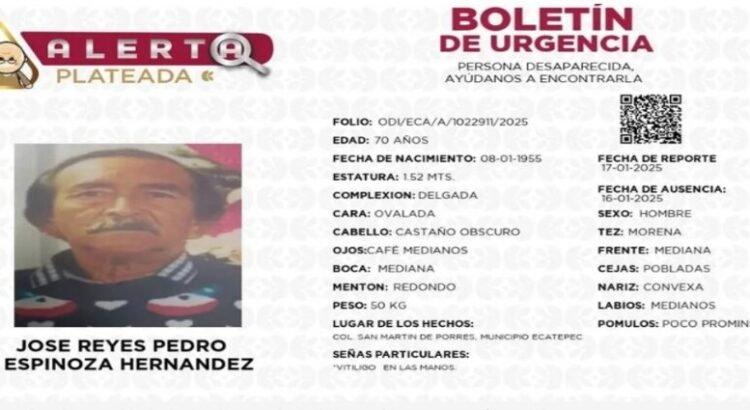 Encuentran a adulto de 70 años extraviado en Ecatepec
