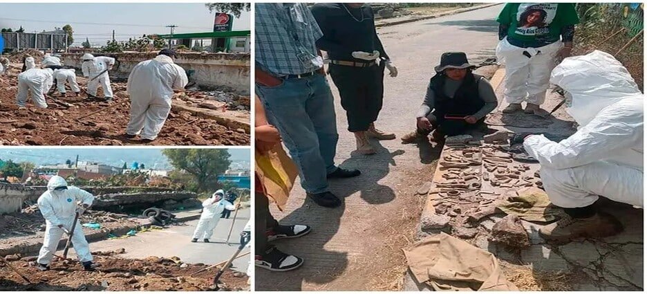 Madres buscadoras encuentran 80 restos óseos en barranca de Ecatepec