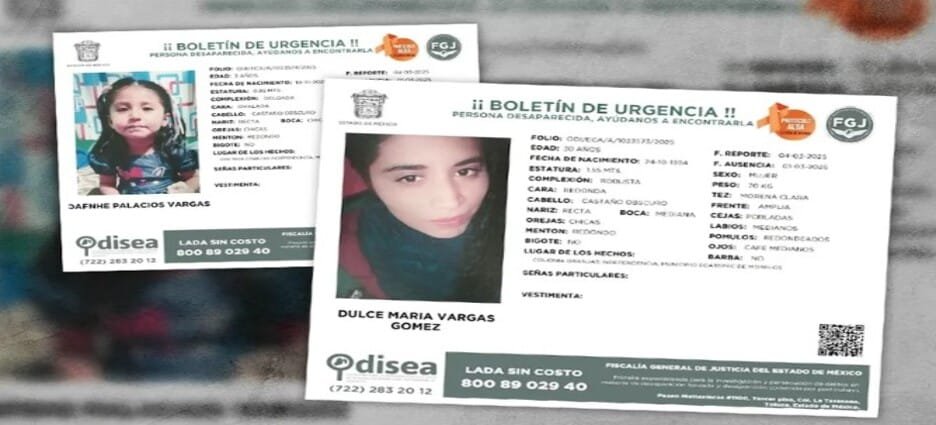 Buscan a menor y su madre, ambas desaparecidas en Ecatepec