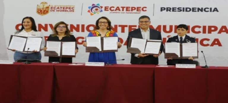 Ecatepec, Coacalco, Tecámac, Acolman y Jaltenco firman convenio de colaboración para prevenir inundaciones y delitos