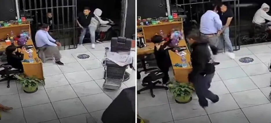 Sujetos asaltan a menor en barbería de Ecatepec