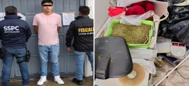 Aseguran hierba, cocaína y cristal tras cateo en Ecatepec