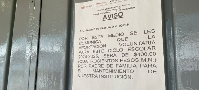 Cuotas escolares no son obligatorias en Edomex
