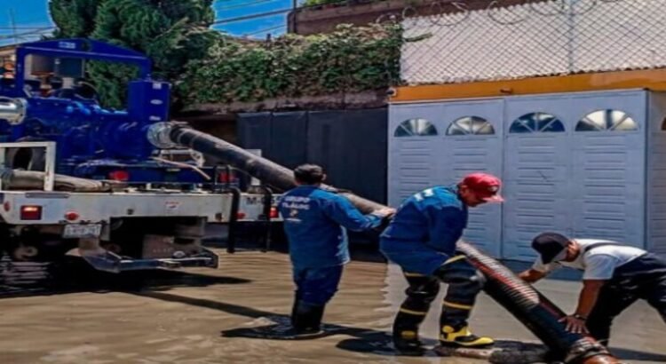 Trabaja CAEM para reducir encharcamientos en Ecatepec