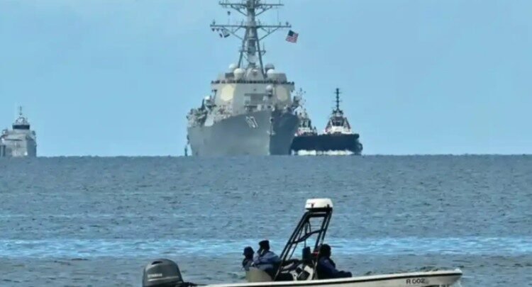 Llega buque de guerra de Estados Unidos a Trinidad y Tobago