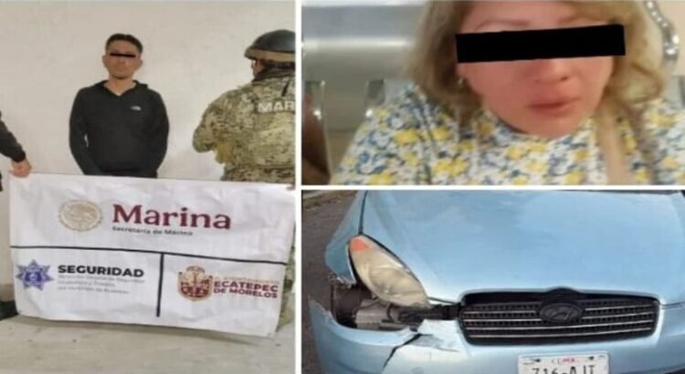 Detienen a pareja que arrolló a 3 motopatrulleros en Ecatepec