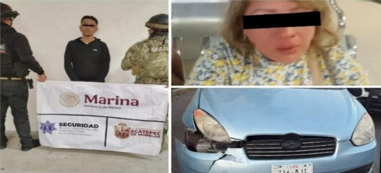 Detienen a pareja que arrolló a 3 motopatrulleros en Ecatepec