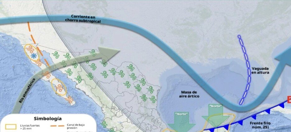 Masa de aire ártico y frente frío No. 25 ocasionará bajas temperaturas en Edomex