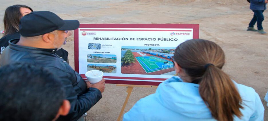 Avanza construcción de parque lineal en Ecatepec